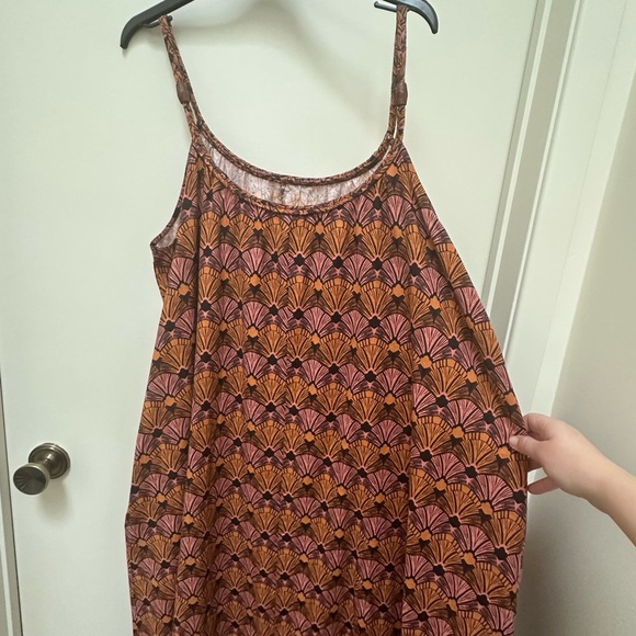 ✨ C&C California 100% cotton geometric print maxi dress size large - Picture 11 of 11